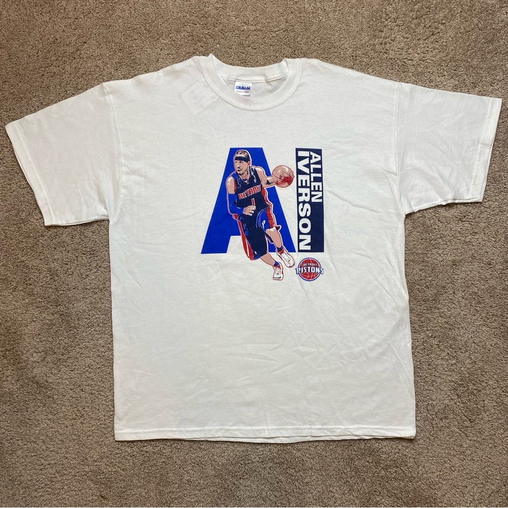 NBA Detroit Pistons Allen Iverson Short Sleeve Shirt
